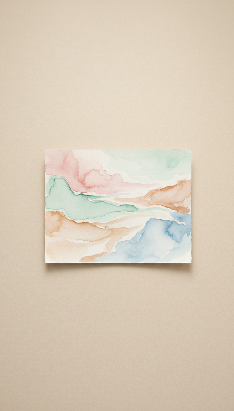 Serene Drift unframed watercolor artwork