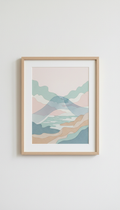 Azure Veil framed paper art print
